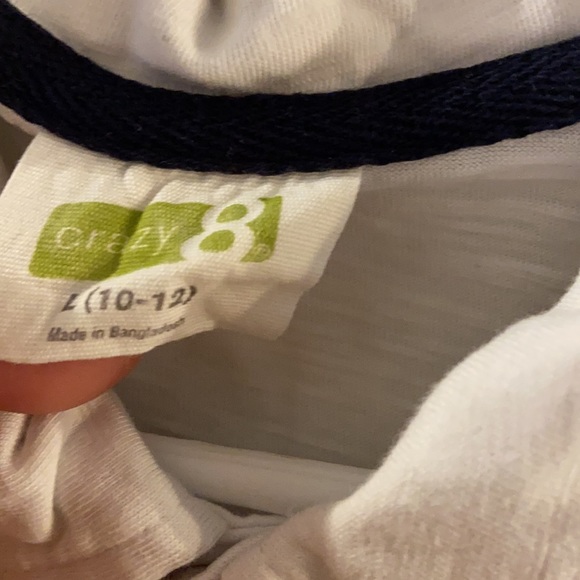 Boys Crazy 8 Large White Collared T-Shirt - Picture 4 of 4
